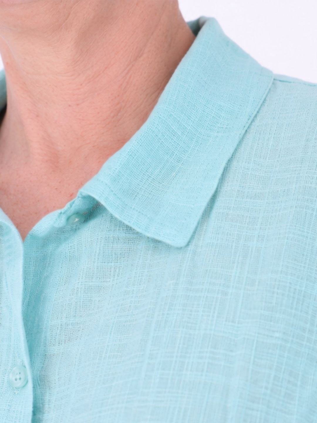 Bluse Damen zum Binden Leinenmix