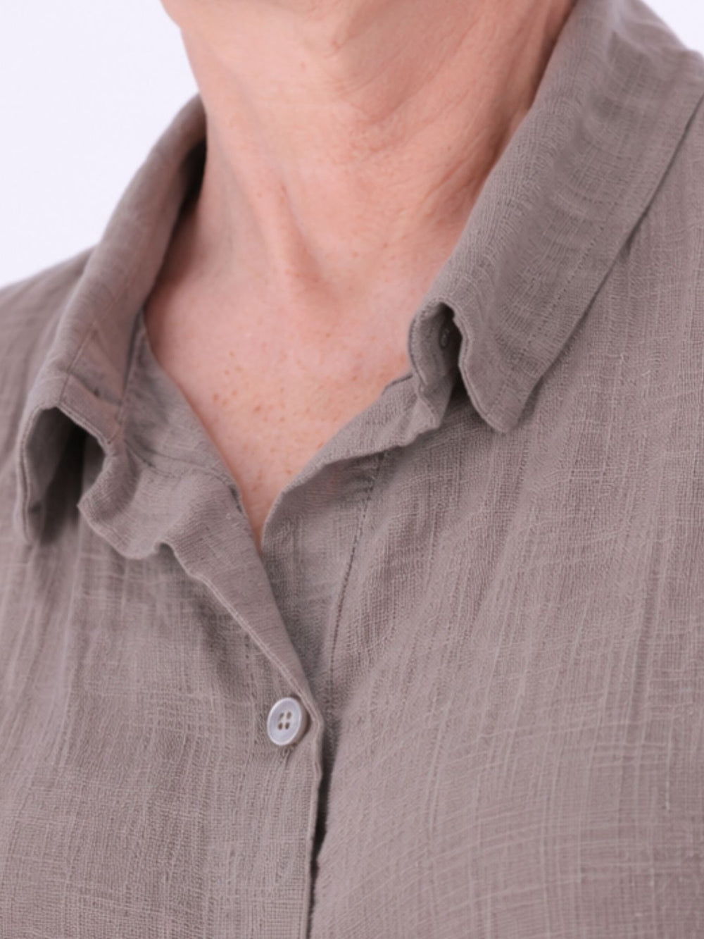 Bluse Damen zum Binden Leinenmix