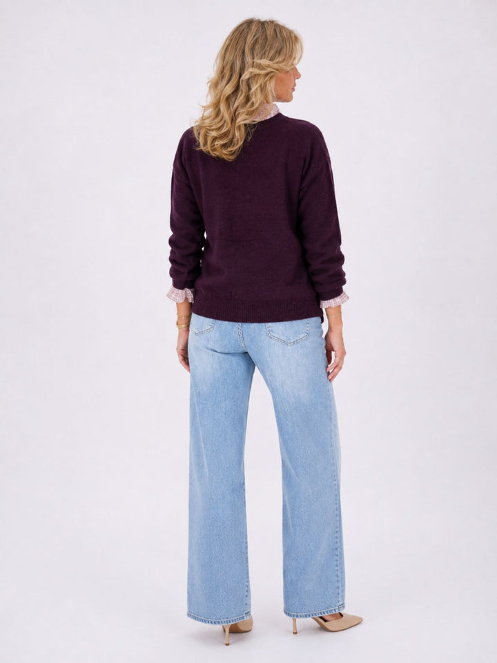 Strickjacke Damen Applikation Dackel Rüschen