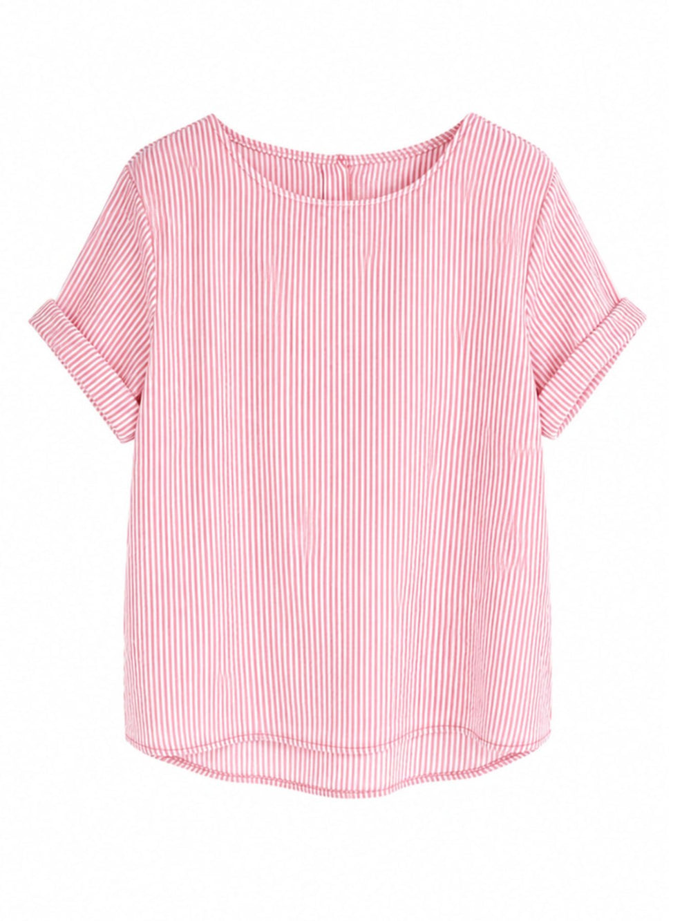 T-Shirt Streifen hinten geknöpft