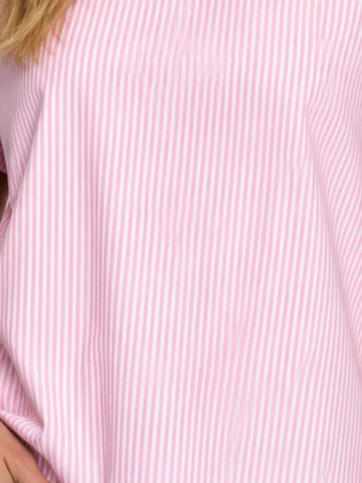 T-Shirt Streifen hinten geknöpft