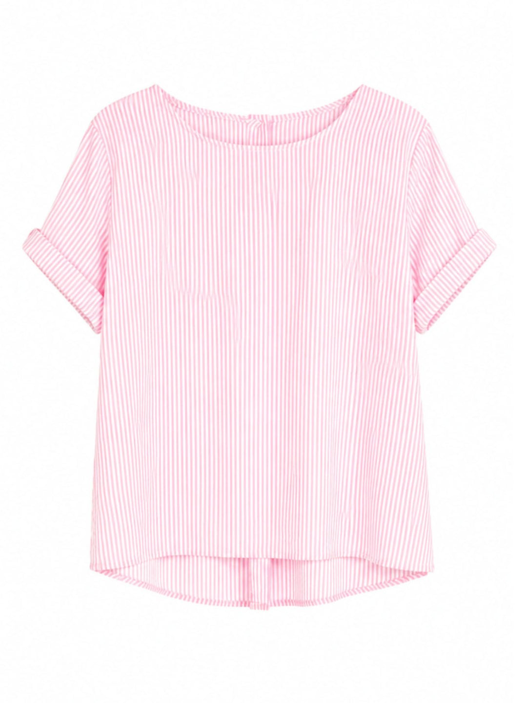 T-Shirt Streifen hinten geknöpft