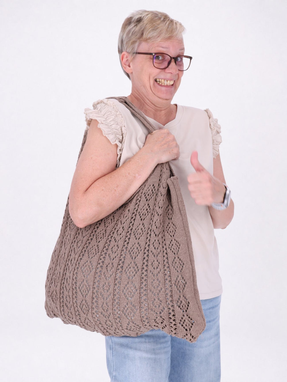 Tasche gehäkelt einfarbig