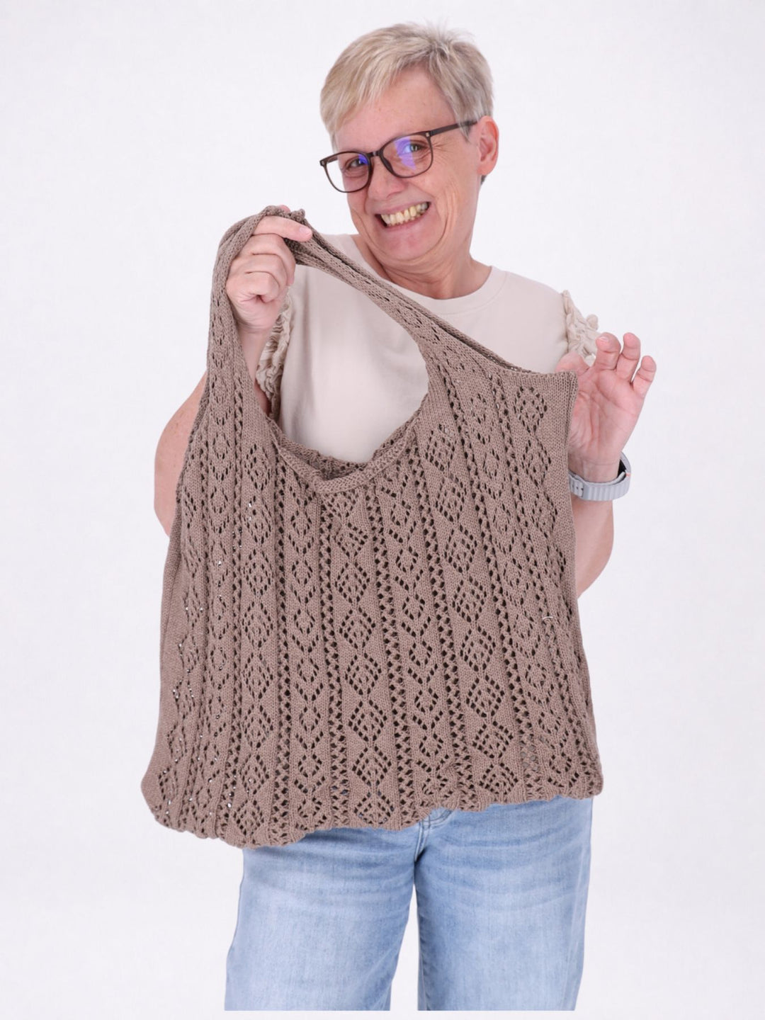 Tasche gehäkelt einfarbig