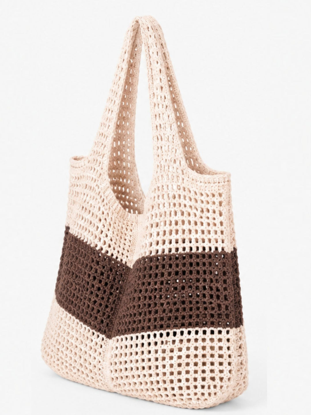 Tasche gehäkelt Braun/ Beige