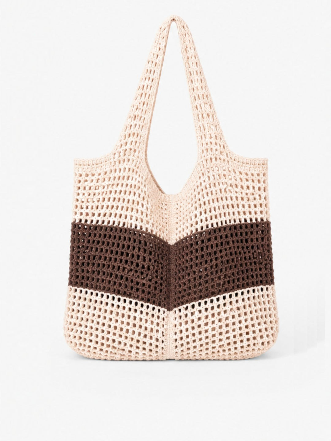 Tasche gehäkelt Braun/ Beige