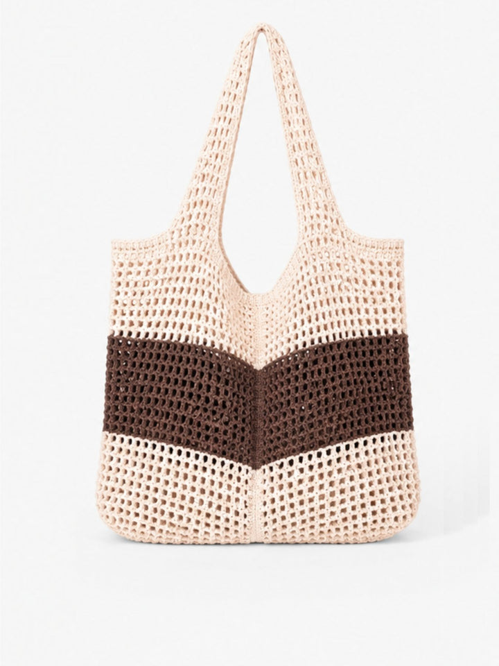 Tasche gehäkelt Braun/ Beige