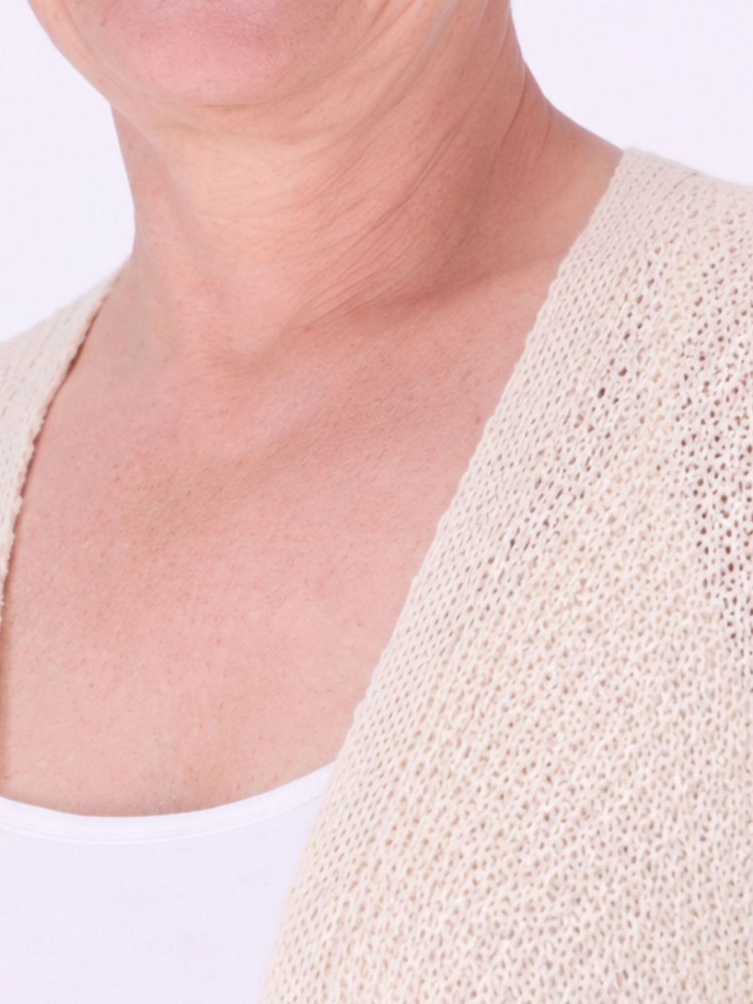 Strickjacke Damen offen 3/4 Arm