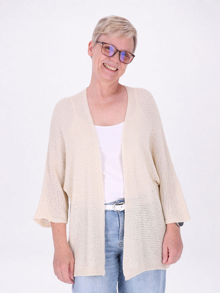 Strickjacke Damen offen 3/4 Arm