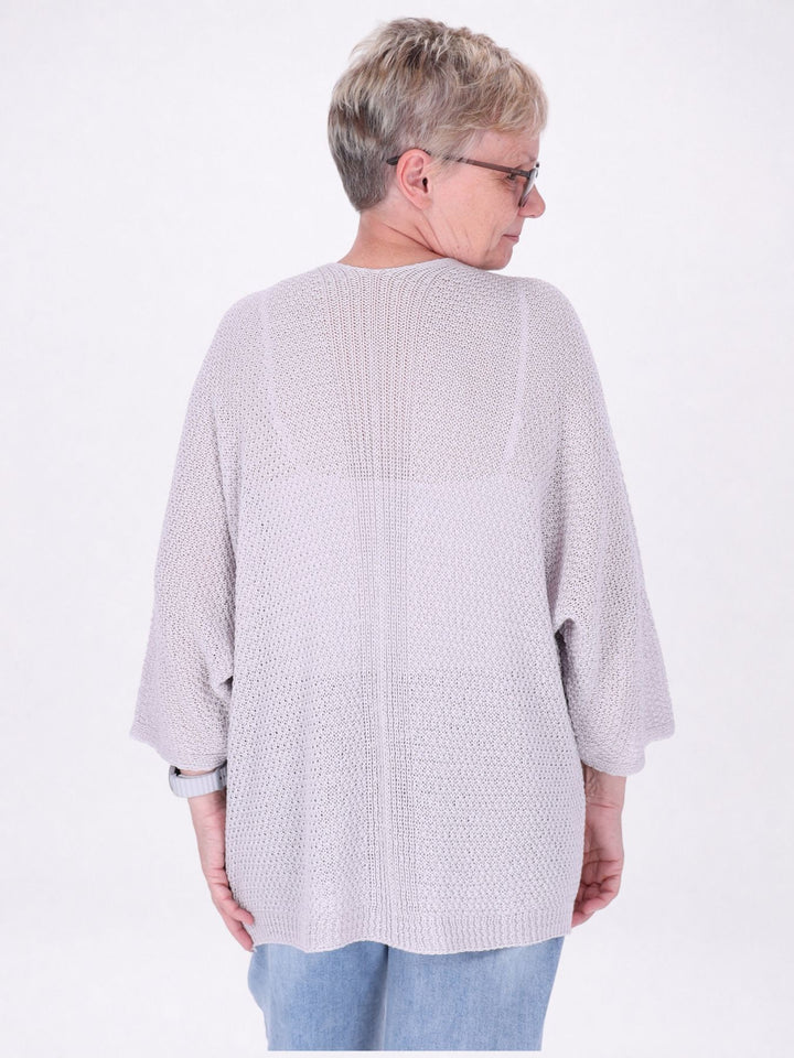 Strickjacke Damen offen 3/4 Arm