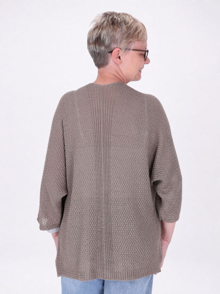 Strickjacke Damen offen 3/4 Arm