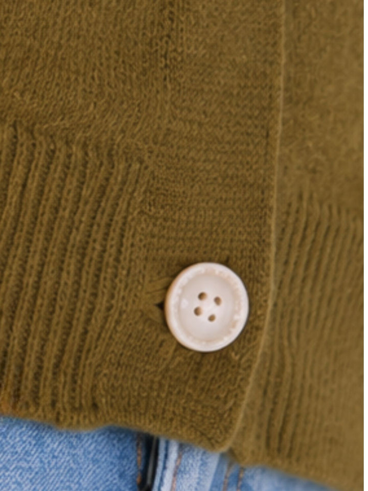Strickjacke Damen Applikation Dackel Rüschen