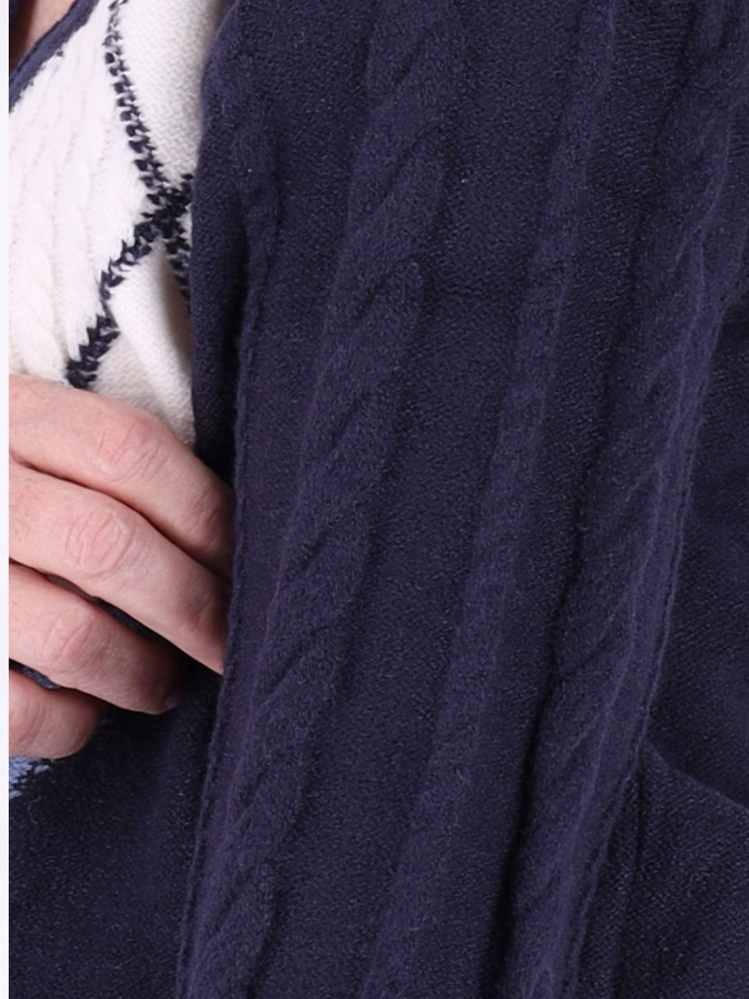 Strickjacke Damen Farbmix Raute