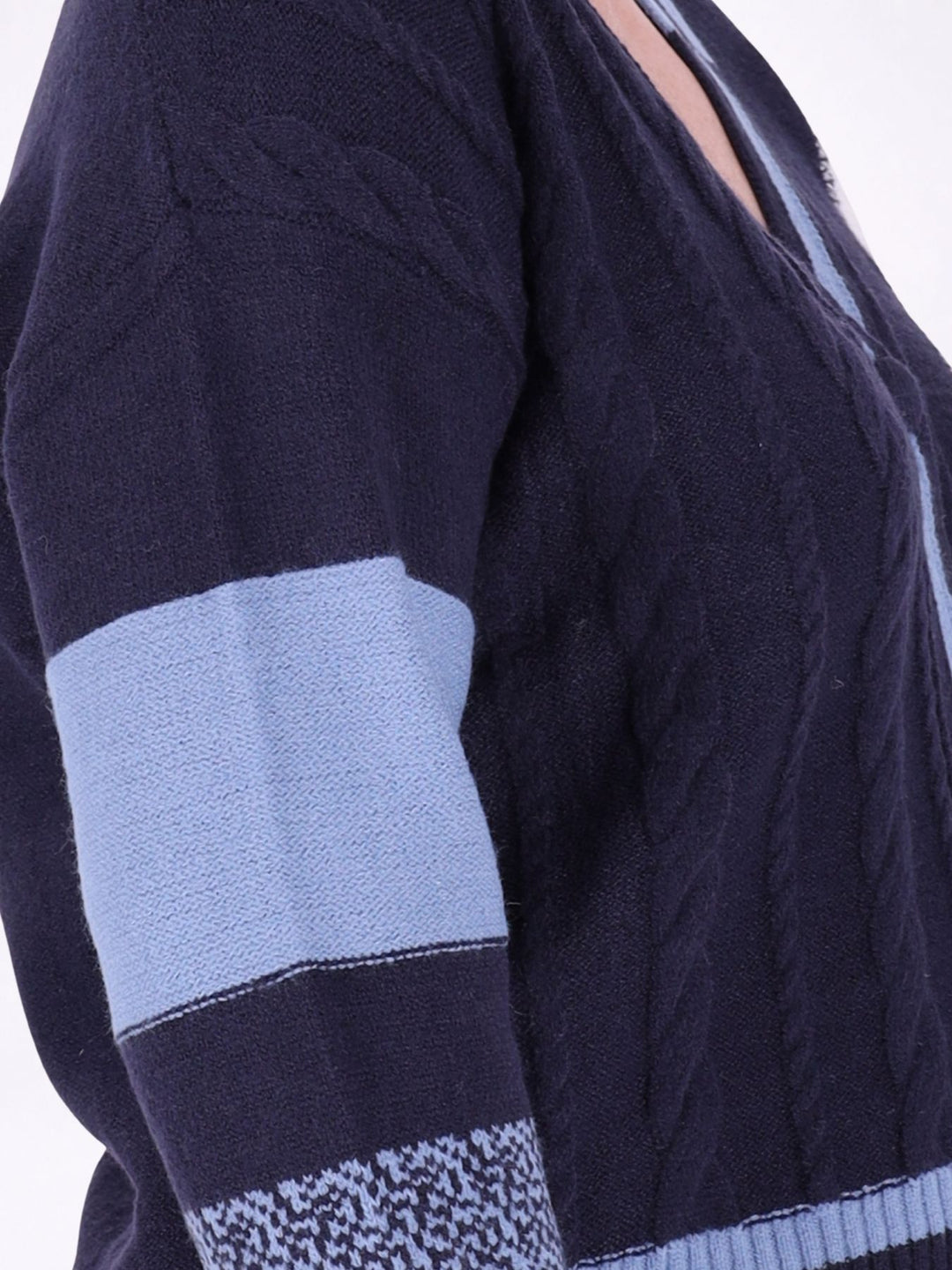 Strickjacke Damen Farbmix Raute