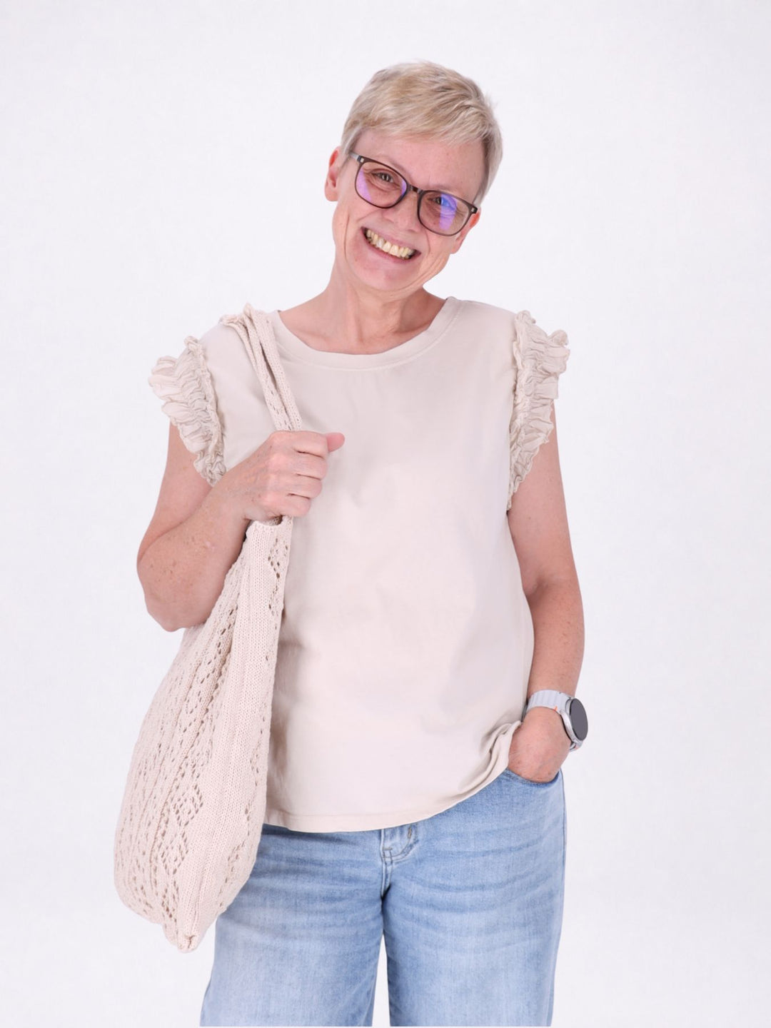 Tasche gehäkelt einfarbig