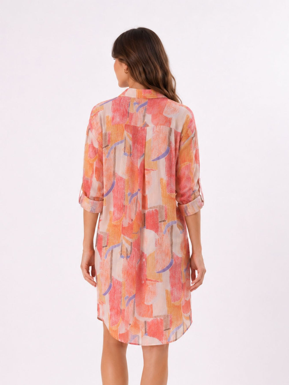 Longbluse Damen verschiedene AOP