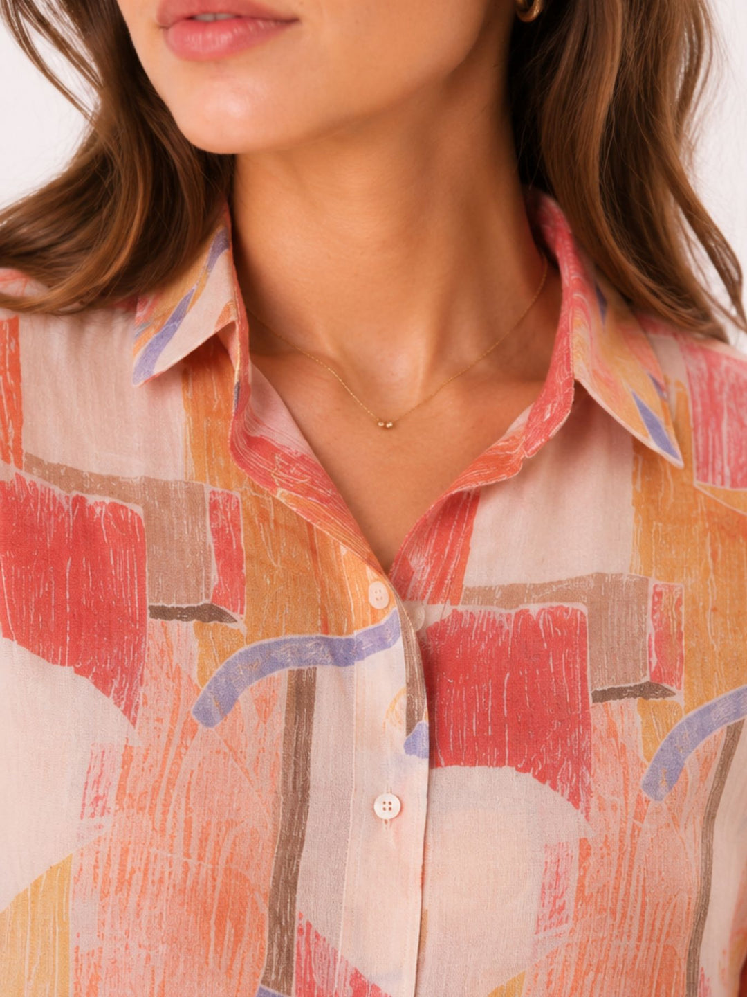 Longbluse Damen verschiedene AOP