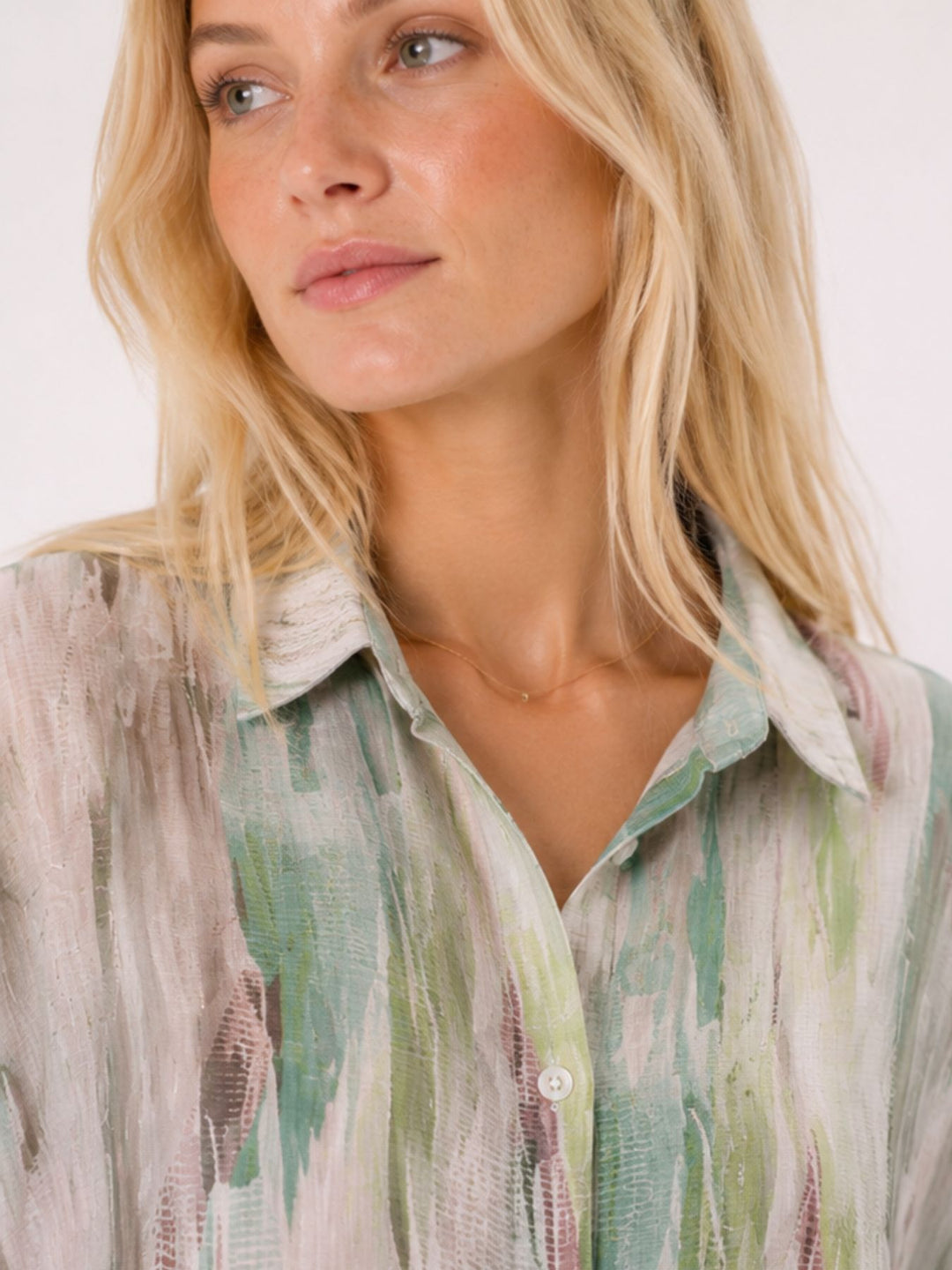 Longbluse Damen verschiedene AOP