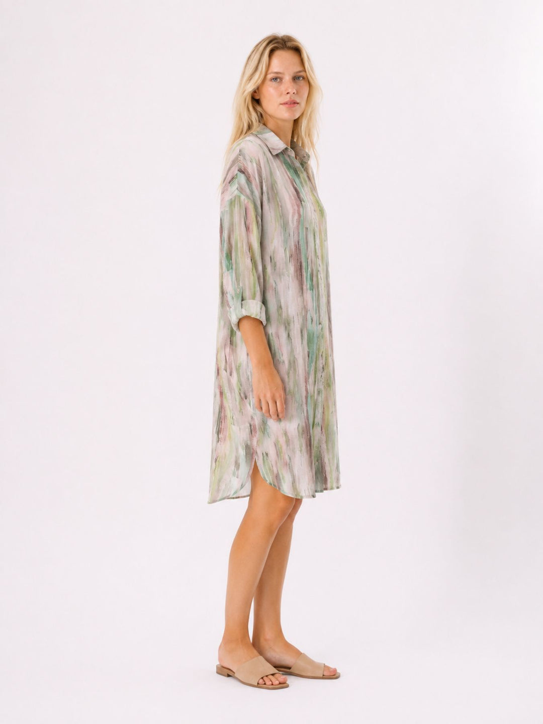 Longbluse Damen verschiedene AOP