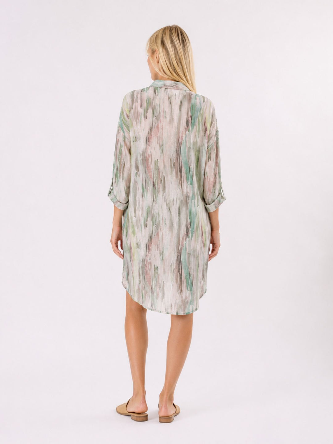 Longbluse Damen verschiedene AOP
