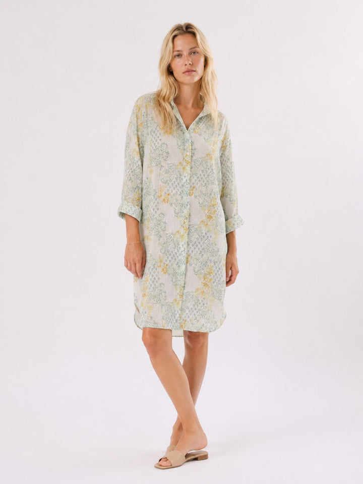 Longbluse Damen verschiedene AOP