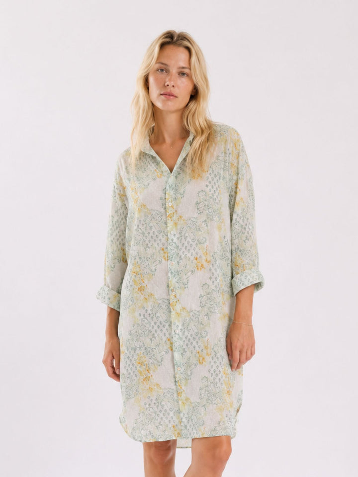 Longbluse Damen verschiedene AOP
