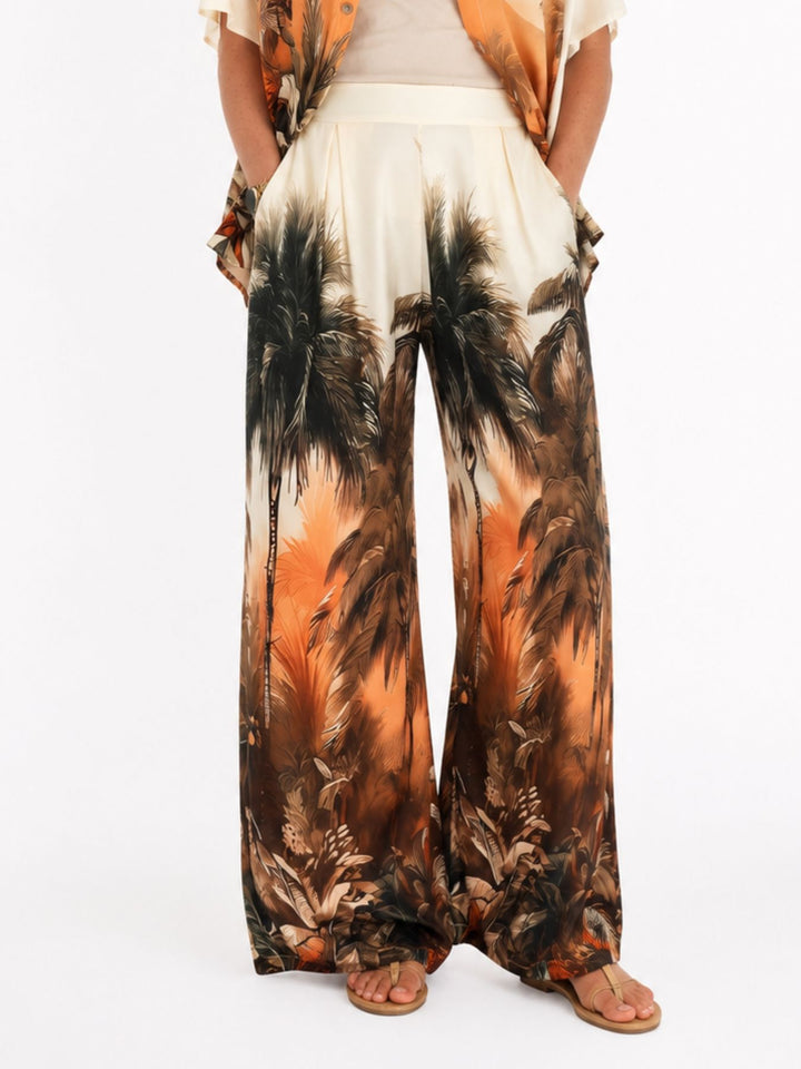 Schlupfhose Damen weites Bein AOP Jungel