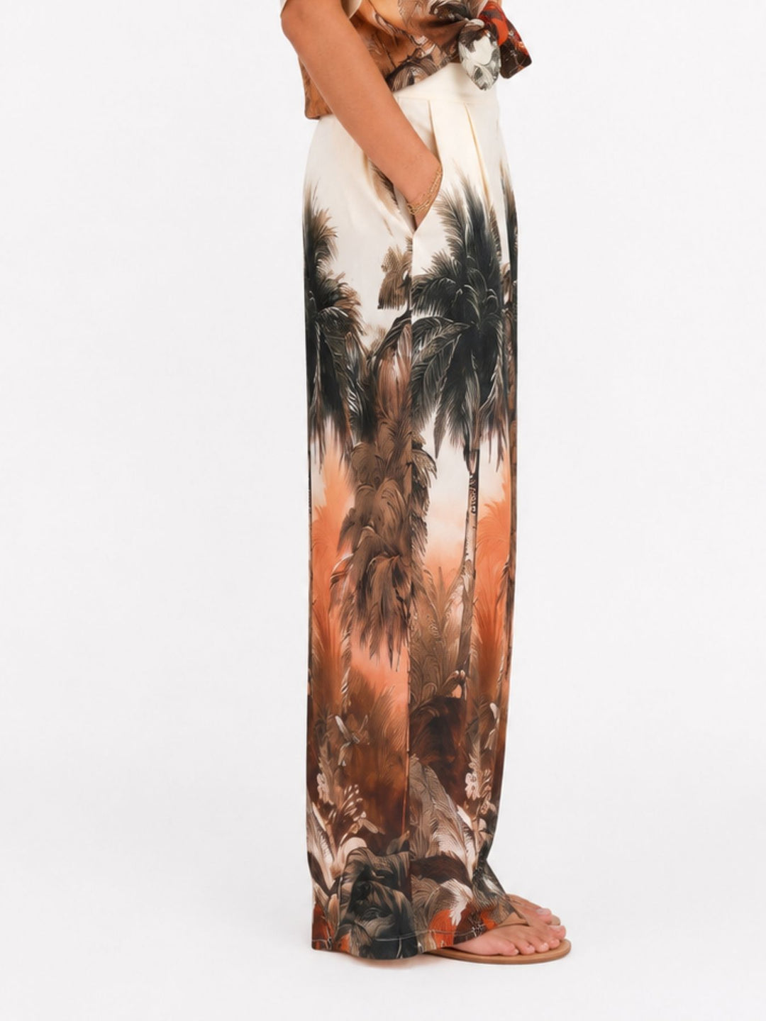 Schlupfhose Damen weites Bein AOP Jungel