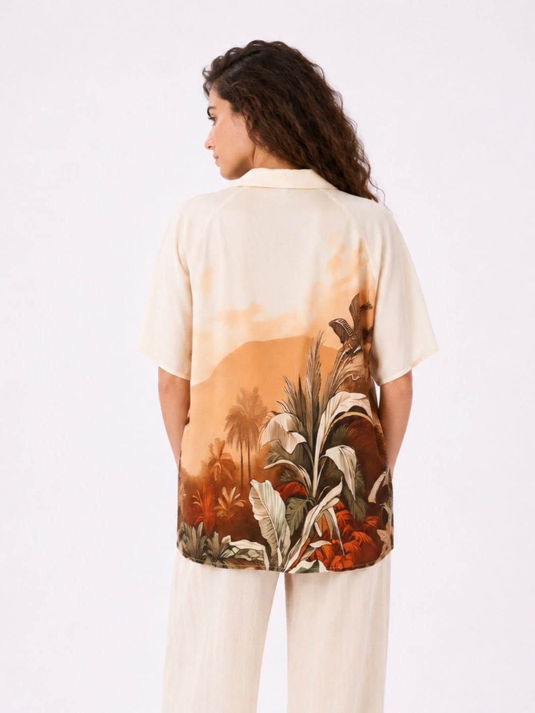 Bluse Damen 1/2 Arm AOP Jungel