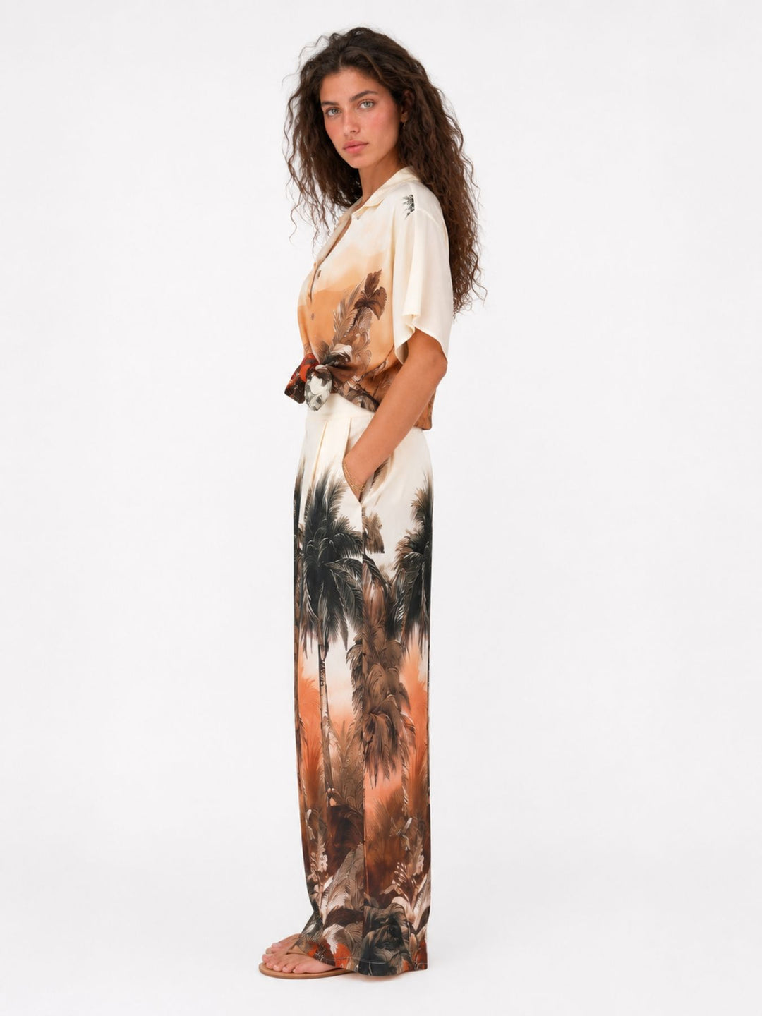 Bluse Damen 1/2 Arm AOP Jungel