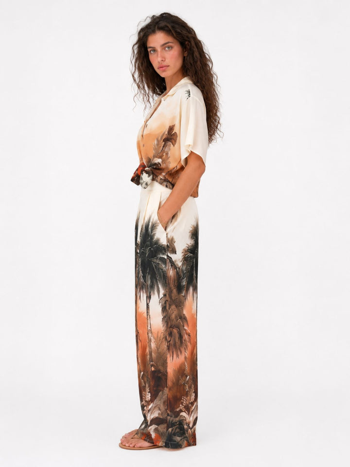 Bluse Damen 1/2 Arm AOP Jungel