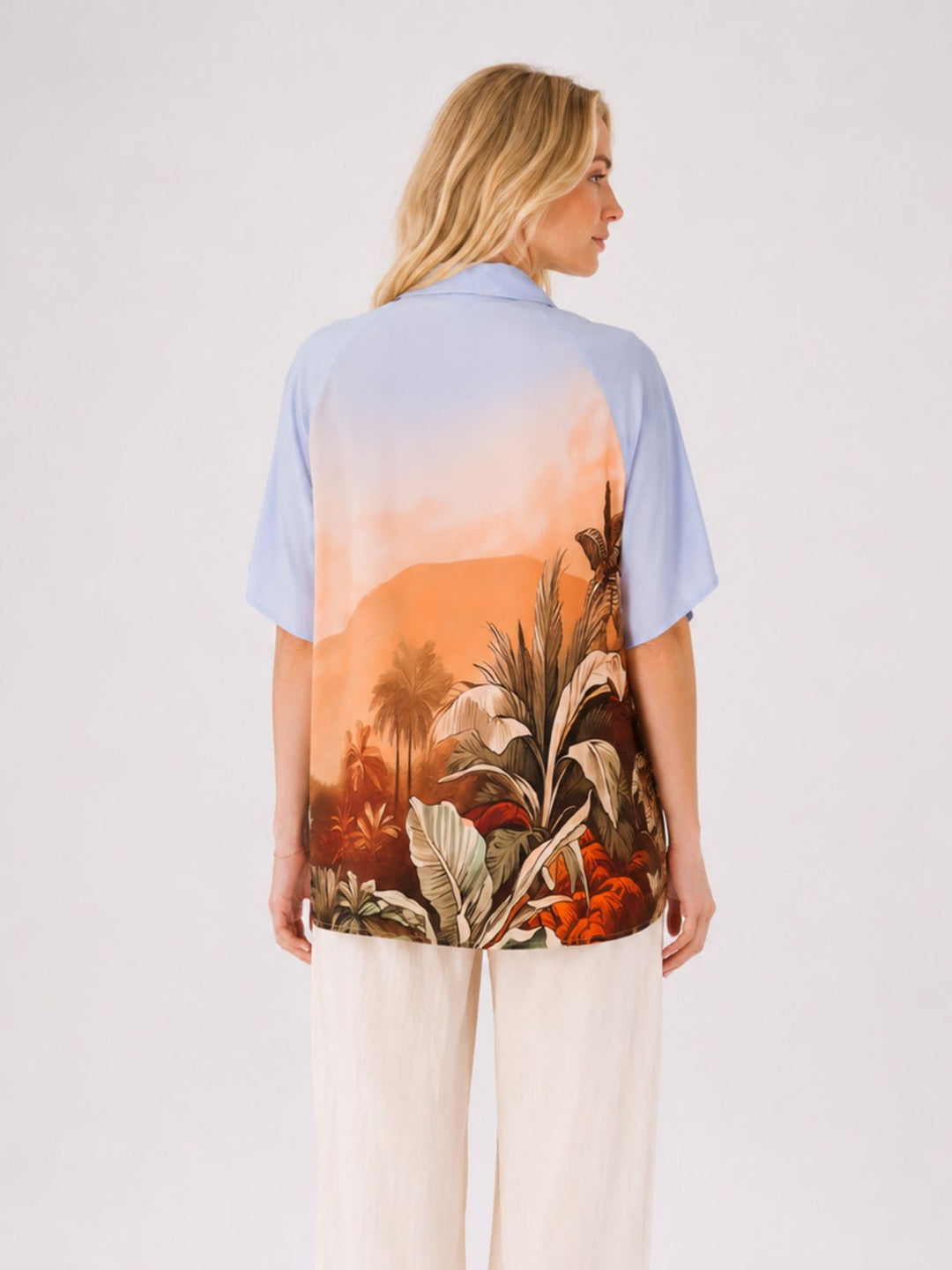 Bluse Damen 1/2 Arm AOP Jungel