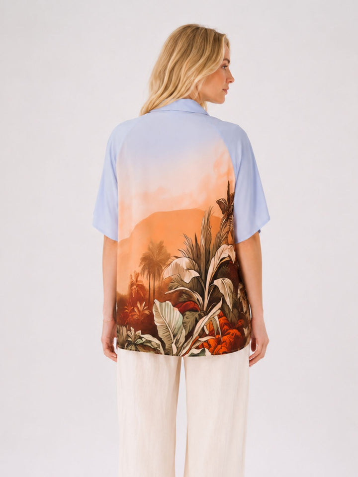 Bluse Damen 1/2 Arm AOP Jungel