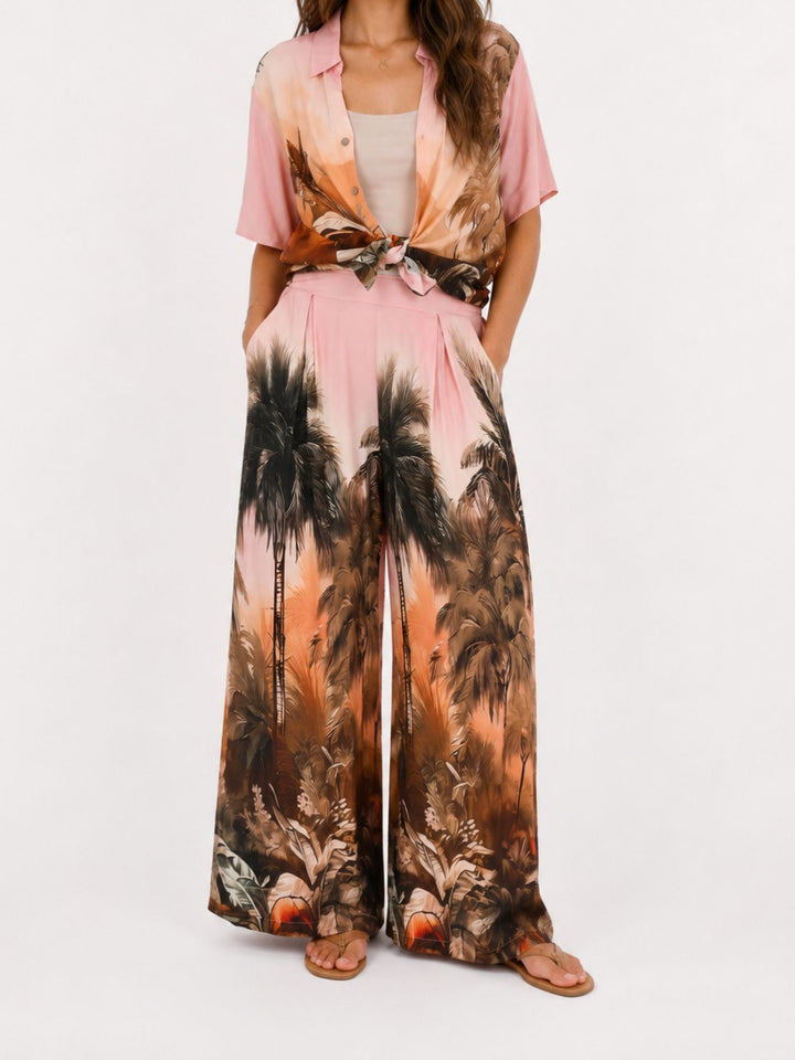 Bluse Damen 1/2 Arm AOP Jungel