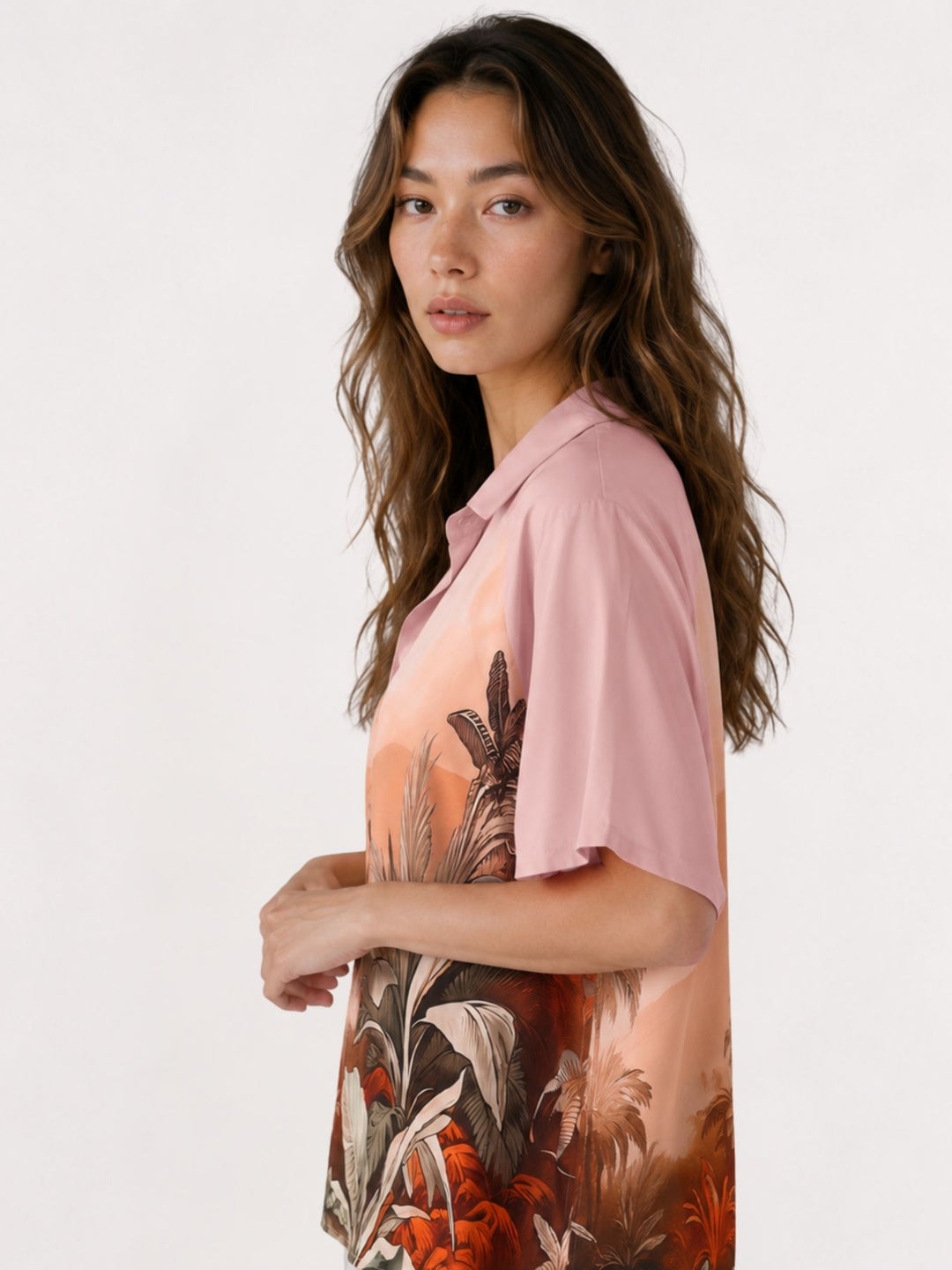 Bluse Damen 1/2 Arm AOP Jungel