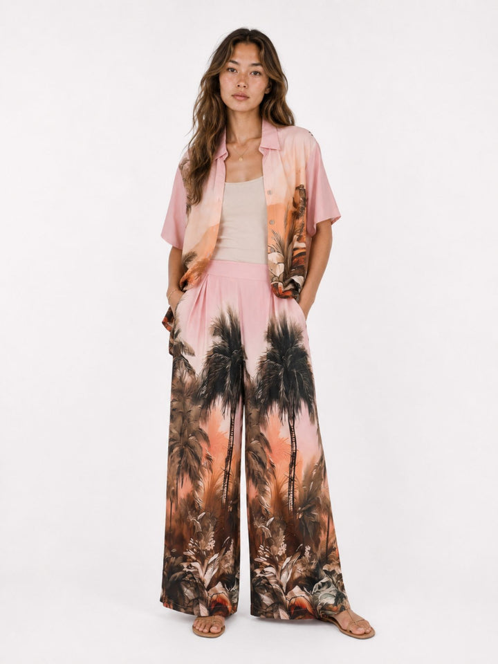 Schlupfhose Damen weites Bein AOP Jungel