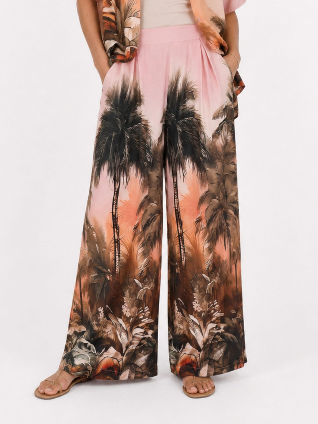 Schlupfhose Damen weites Bein AOP Jungel