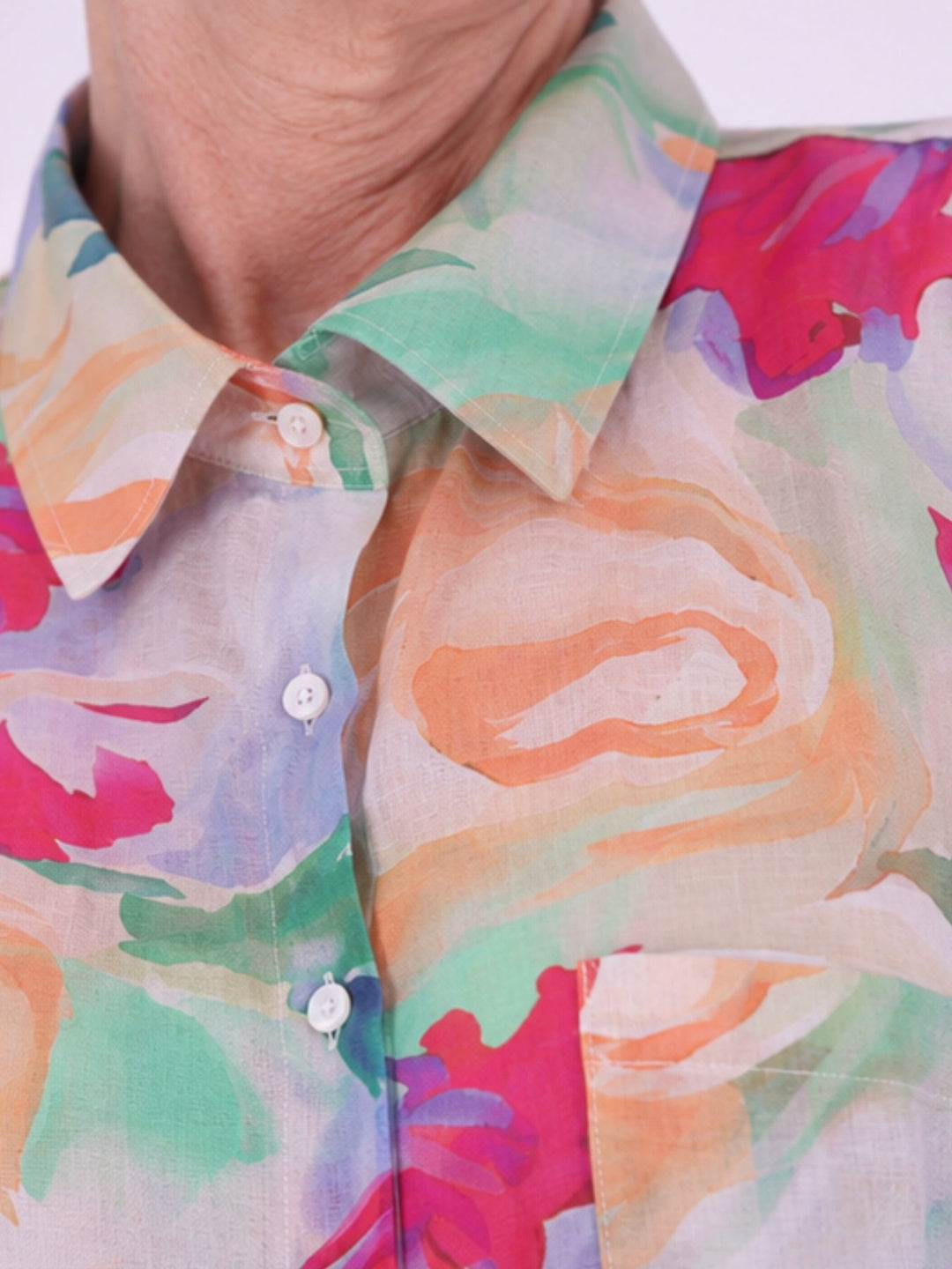 Bluse Damen Langarm Viskose AOP