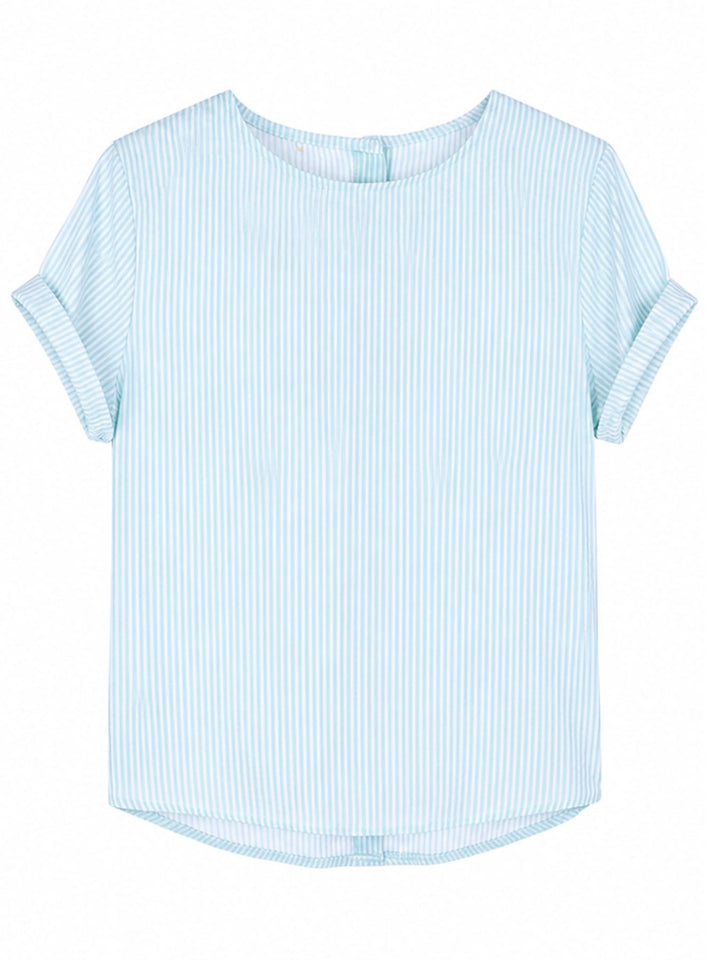 T-Shirt Streifen hinten geknöpft