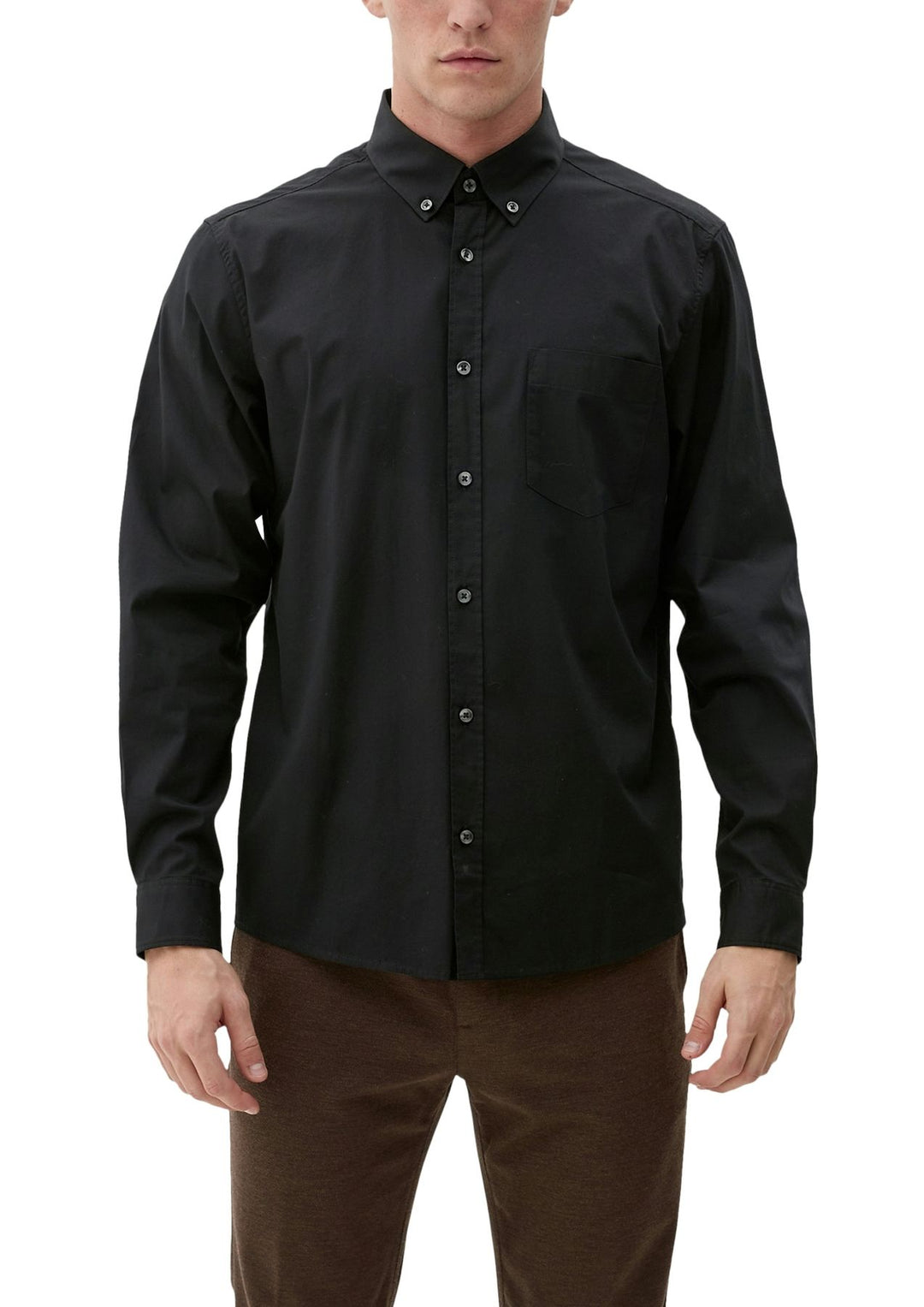 Herren Hemd Uni Langarm