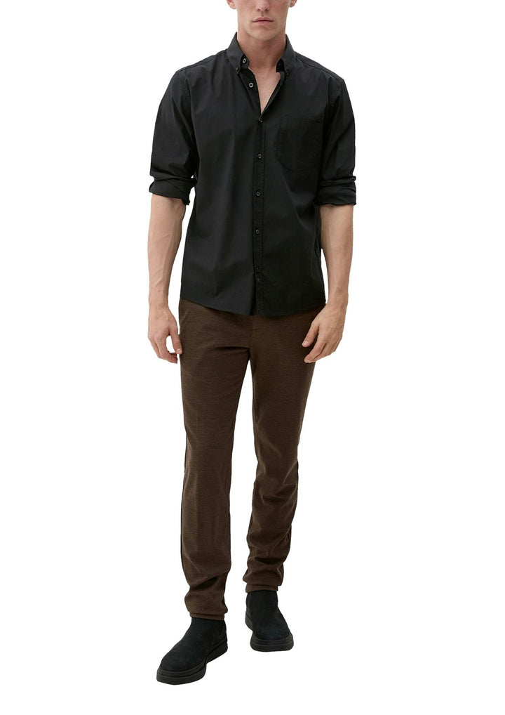 Herren Hemd Uni Langarm