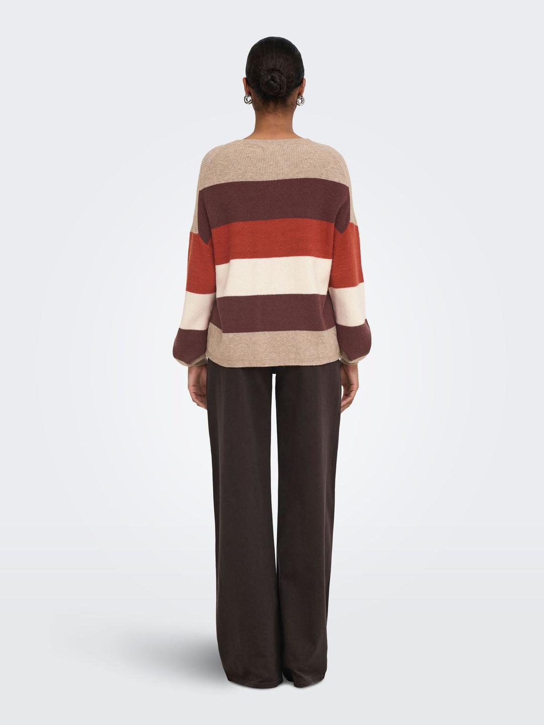 ONLATIA L/S STRIPE PULLOV KNT NOOS Beige/Mel/Deep M/Picante/Whiteca