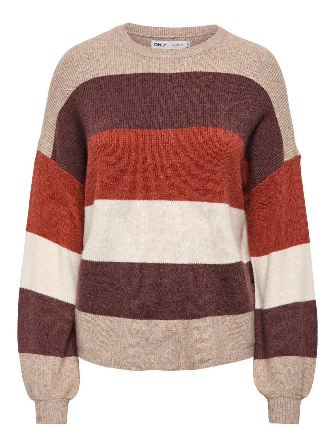 ONLATIA L/S STRIPE PULLOV KNT NOOS Beige/Mel/Deep M/Picante/Whiteca