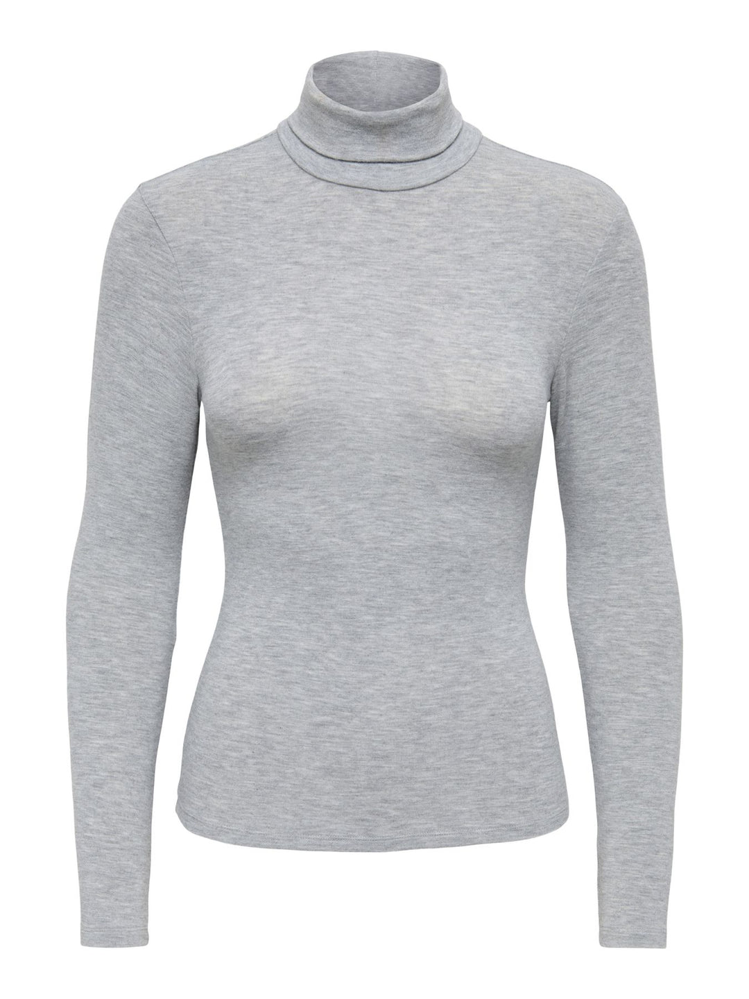 ONLGLAMOUR L/S ROLL-NECK TOP JRS NO Light Grey Melange