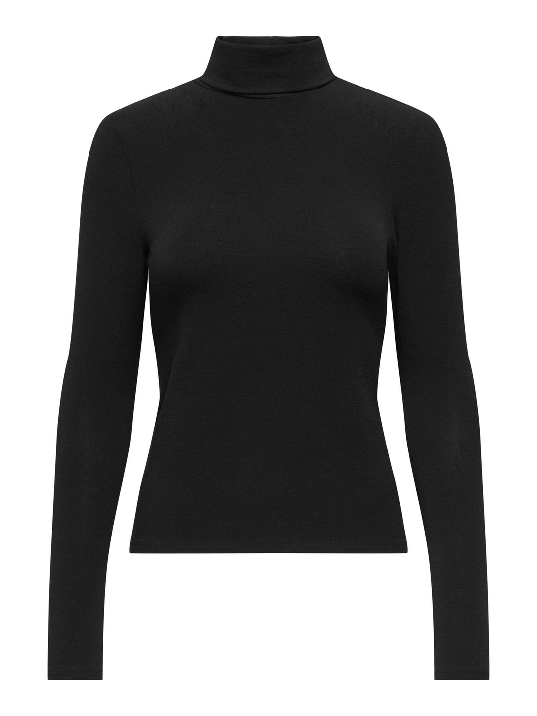 ONLGLAMOUR L/S ROLL-NECK TOP JRS NO Black
