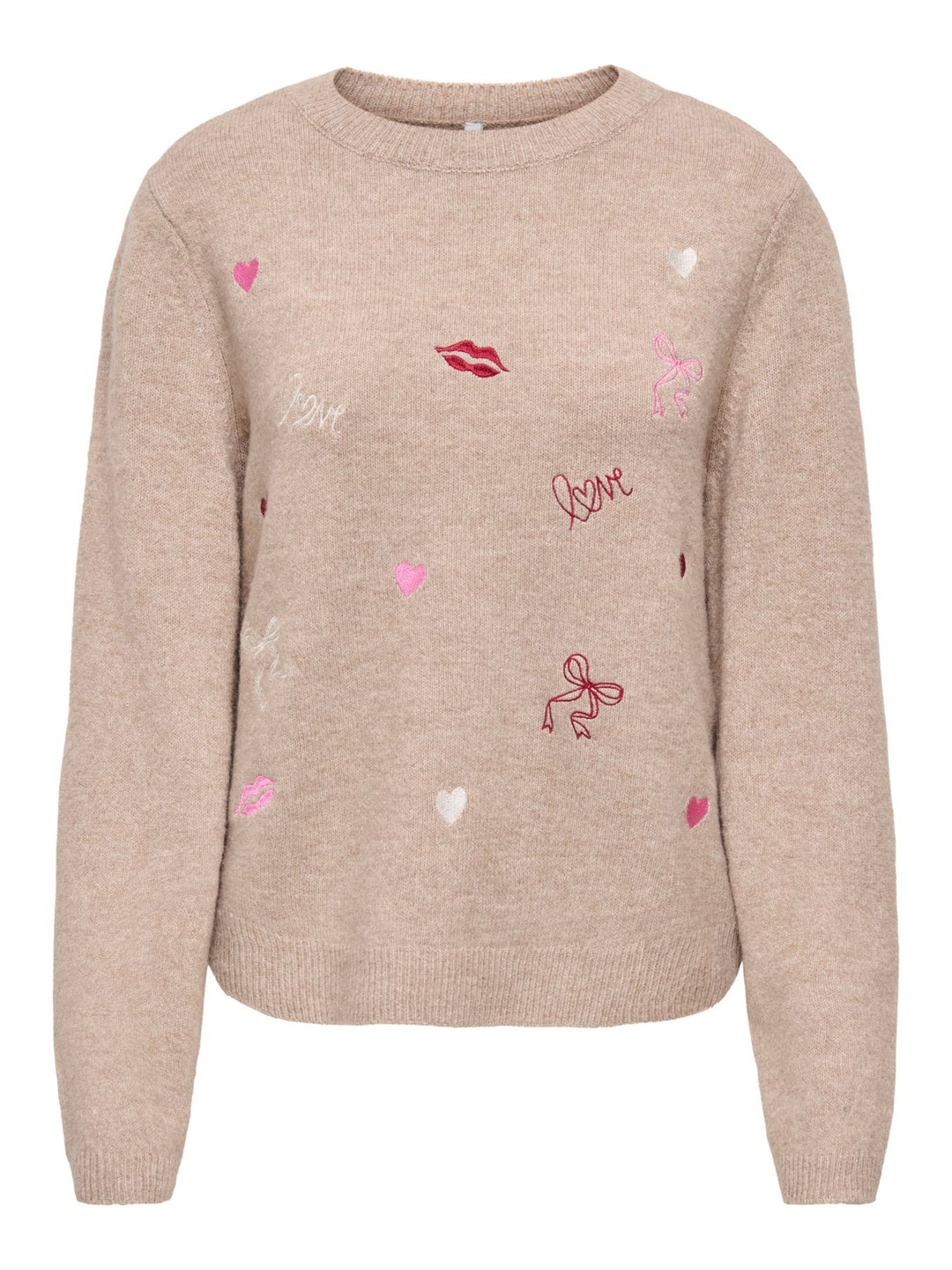 ONLSHINE LS EMBROIDERY O-NECK CC KN