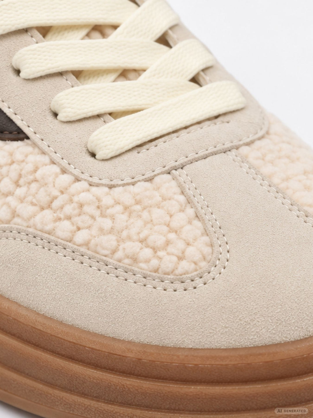 Retro-Sneaker Teddy-Optik