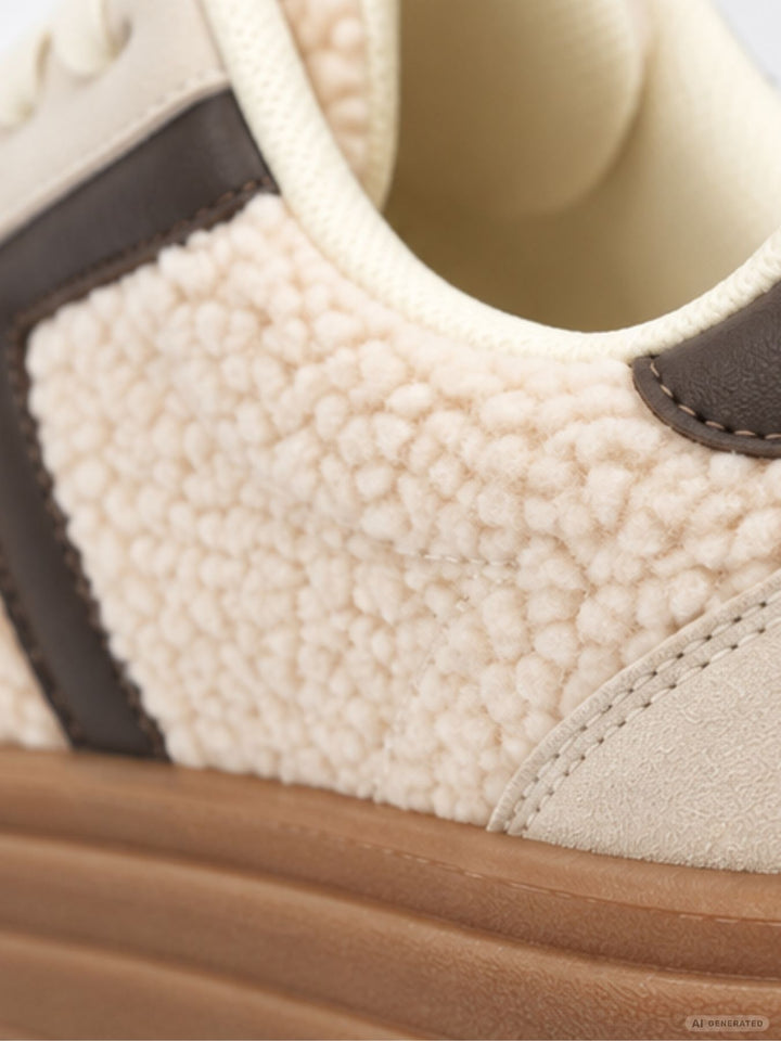 Retro-Sneaker Teddy-Optik