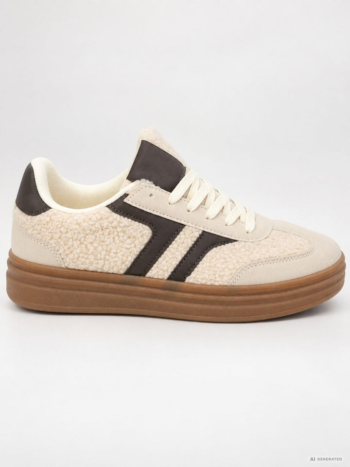 Retro-Sneaker Teddy-Optik