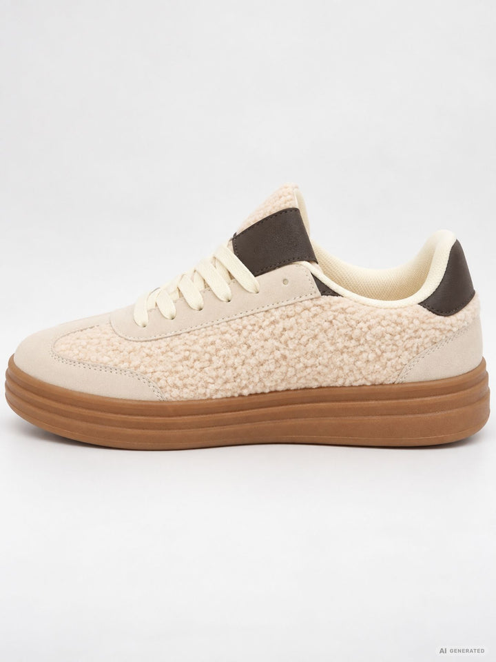 Retro-Sneaker Teddy-Optik